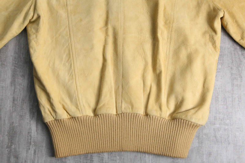 "NINO CERRUTI SPORT" cable knit switching suede jacket