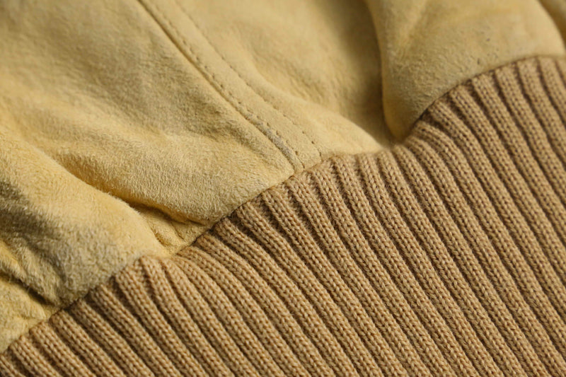 "NINO CERRUTI SPORT" cable knit switching suede jacket
