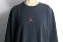 JORDAN oversized faded black tee