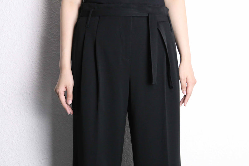 black color wide easy pants