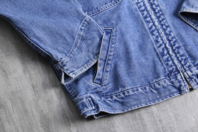 denim short length foodie jacket