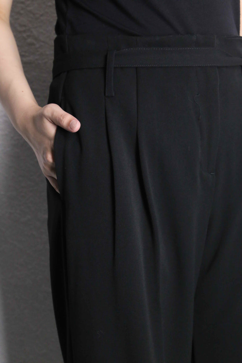 black color wide easy pants