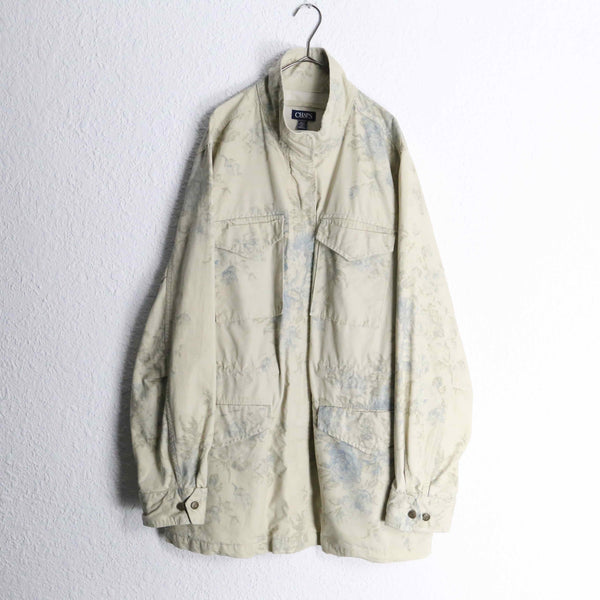 “CHAPS” flower design stand collar cotton jacket