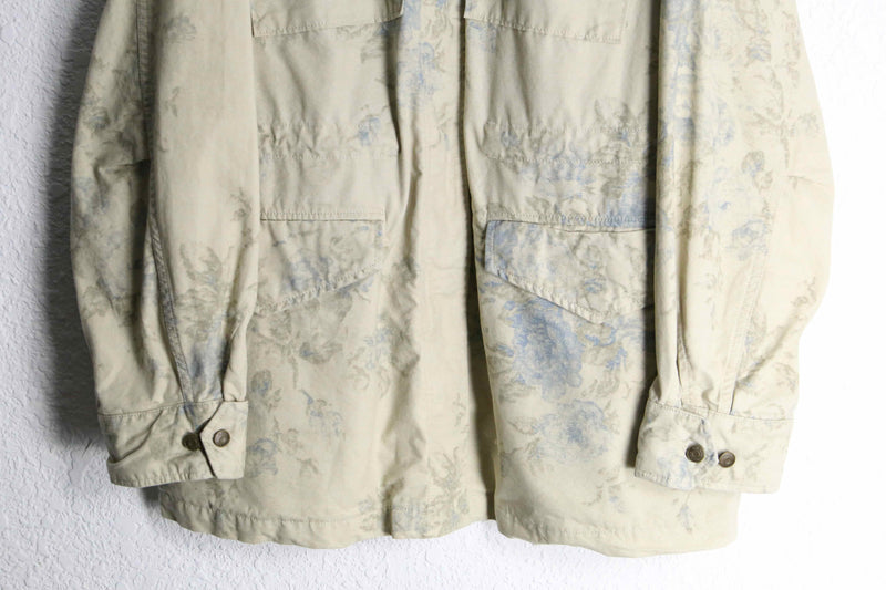 “CHAPS” flower design stand collar cotton jacket