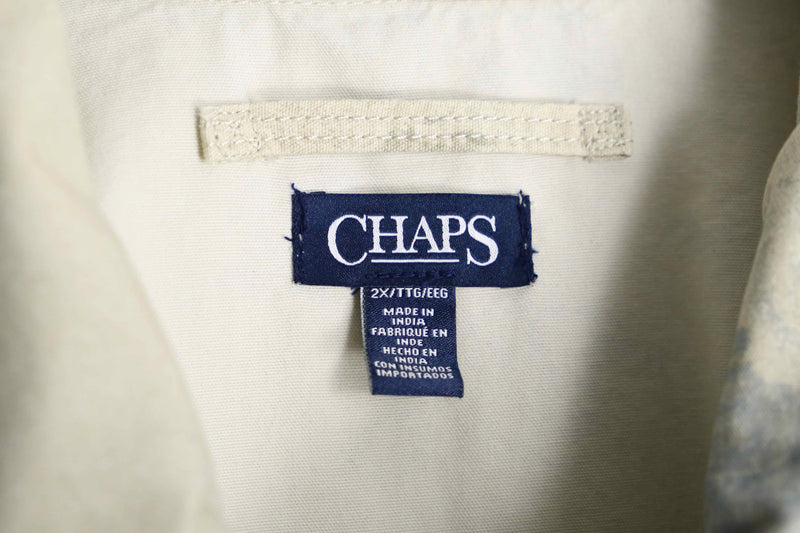 “CHAPS” flower design stand collar cotton jacket