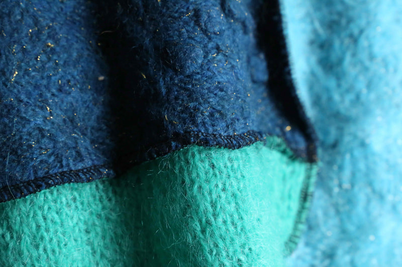 "Re:make" green tone mohair knit