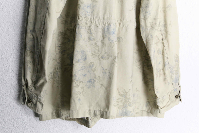 “CHAPS” flower design stand collar cotton jacket
