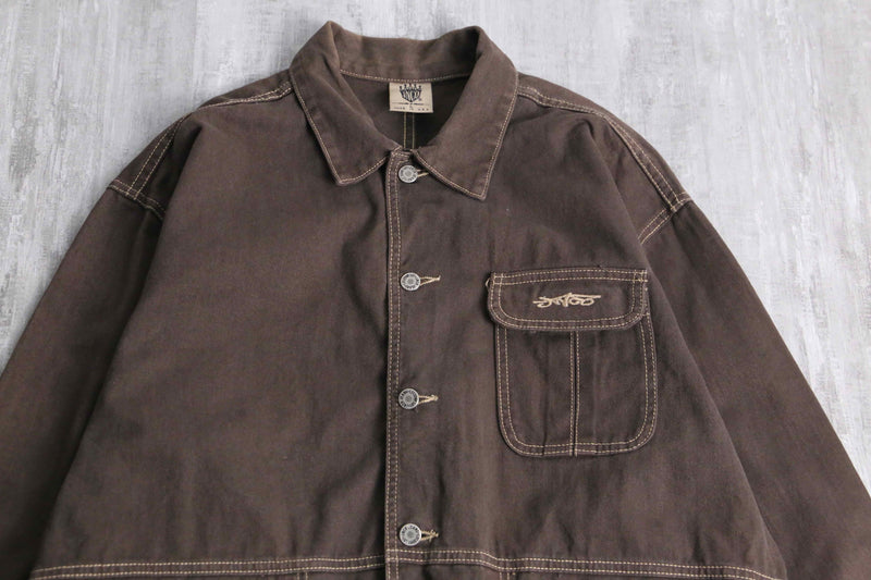 90's "JNCO" brown coverall jacket
