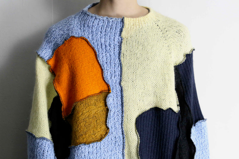 "Re:make" colorful color mohair knit