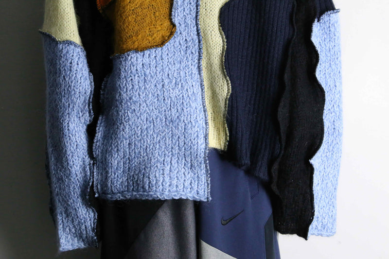 "Re:make" colorful color mohair knit