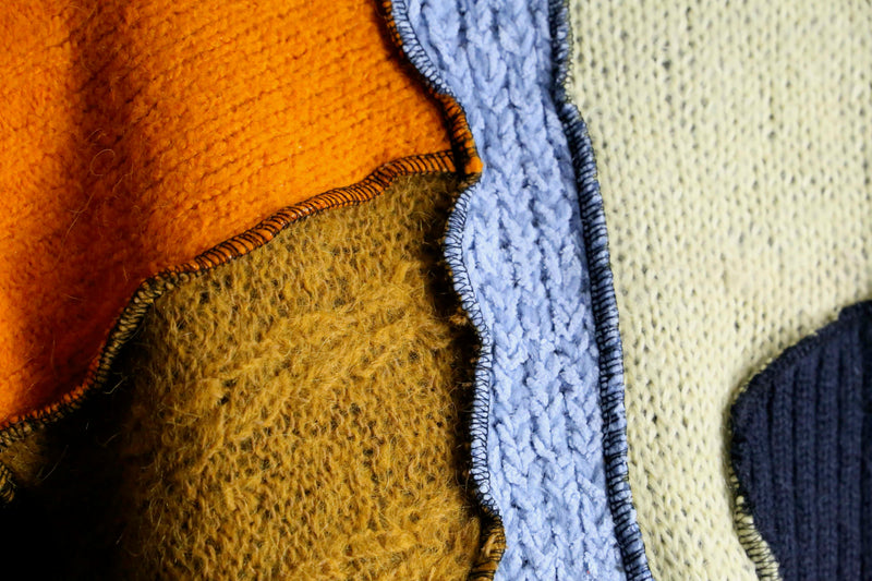 "Re:make" colorful color mohair knit