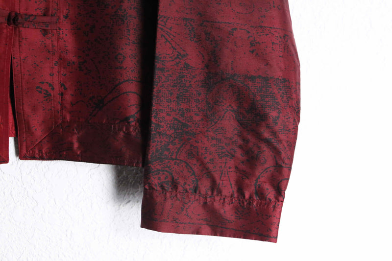 “CHICO’S” red color silk china shirt