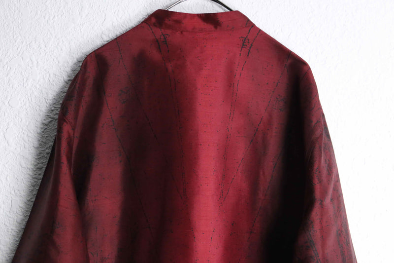 “CHICO’S” red color silk china shirt