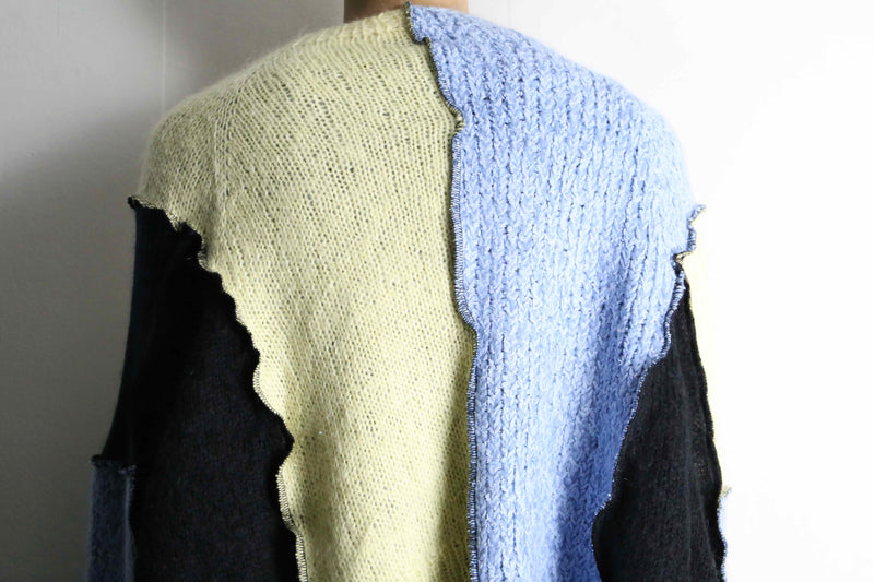 "Re:make" colorful color mohair knit