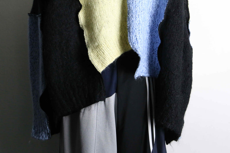 "Re:make" colorful color mohair knit