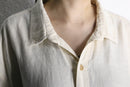 over size middle linen jacket