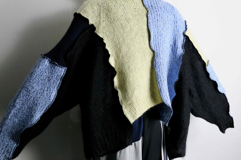 "Re:make" colorful color mohair knit