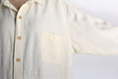 over size middle linen jacket