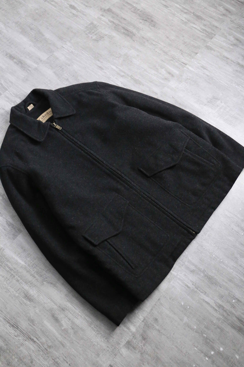 "Columbia" zip up wool jacket