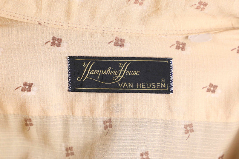 70’s “VAN HEUSEN” beige all pattern H/S shirt