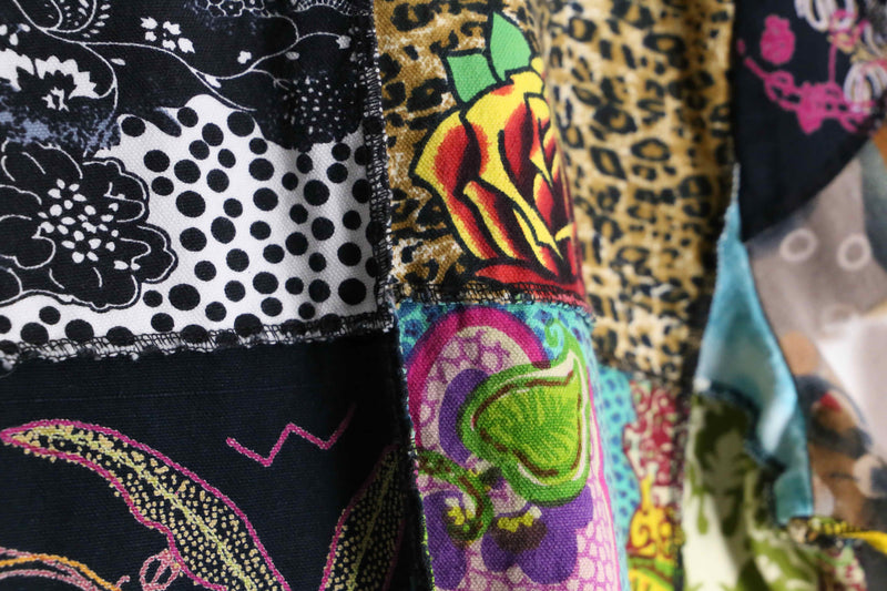 total pattern patchwork design shirt jacket