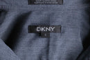 “DKNY” light gray poly rayon shirt