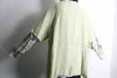 ”FLAX” pale yellow V neck linen T-shirt