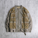 suède switch waist belt design leather blouson