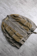 suède switch waist belt design leather blouson