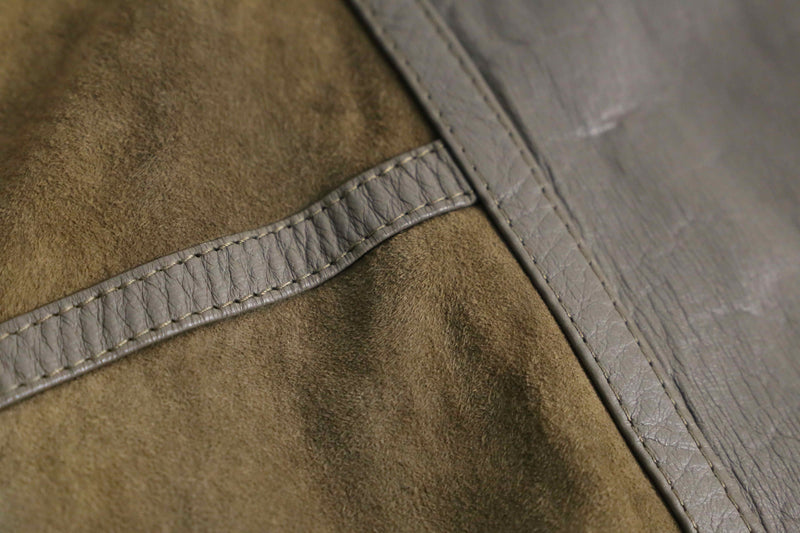 suède switch waist belt design leather blouson