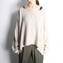 “FLAX” oversized linen cutsew