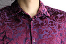 velour botanical flocking shirt