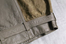 suède switch waist belt design leather blouson