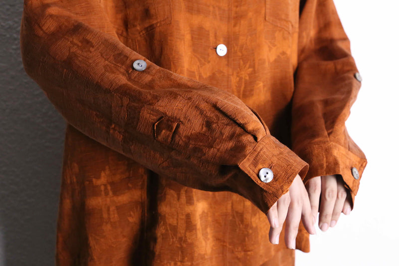 “CHICO'S” yellow ochre total pattern shirt setup