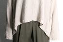 “FLAX” oversized linen cutsew