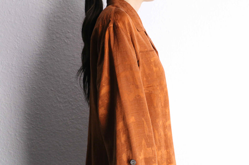 “CHICO'S” yellow ochre total pattern shirt setup