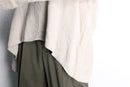 “FLAX” oversized linen cutsew