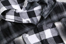 "Re:make" monotone check short length hoodie