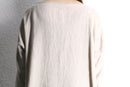 “FLAX” oversized linen cutsew