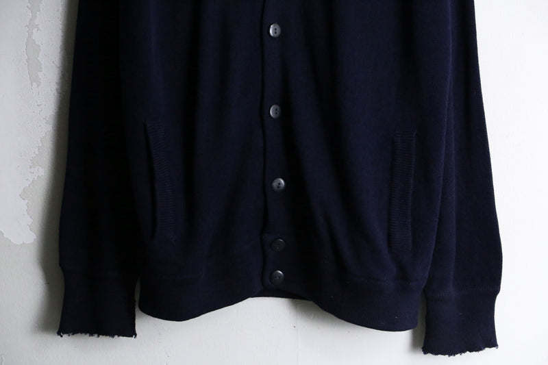 “LACOSTE”navy loose silhouette cardigan