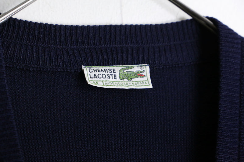 “LACOSTE”navy loose silhouette cardigan