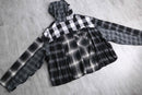 "Re:make" monotone check short length hoodie