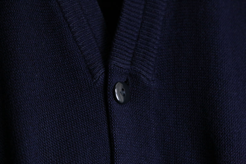 “LACOSTE”navy loose silhouette cardigan