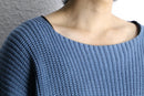 light blue cotton loose knit