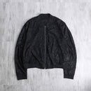 black polyester glitter velour accent blouson