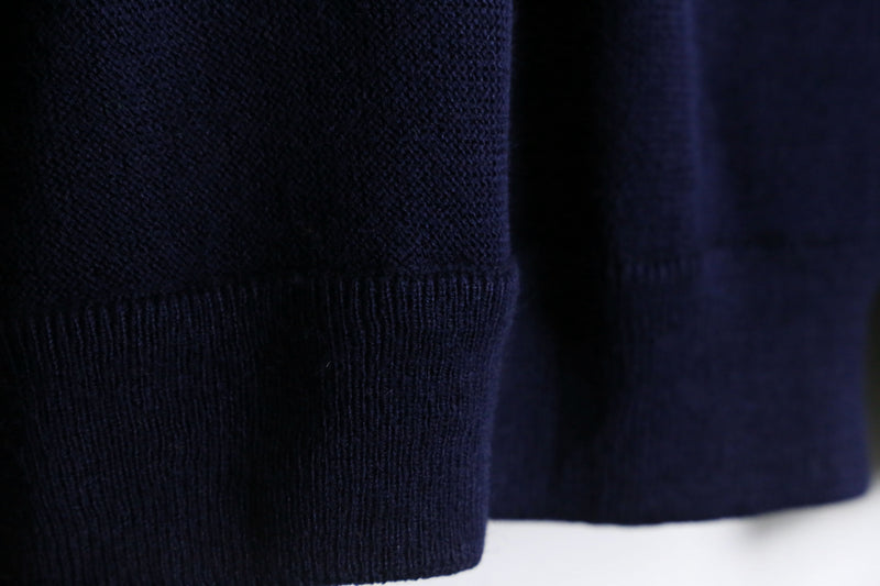 “LACOSTE”navy loose silhouette cardigan