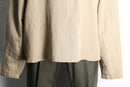 linen rayon jacquard henley pullover