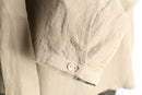 linen rayon jacquard henley pullover