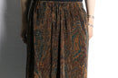 pleated paisley easy pants