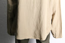 linen rayon jacquard henley pullover